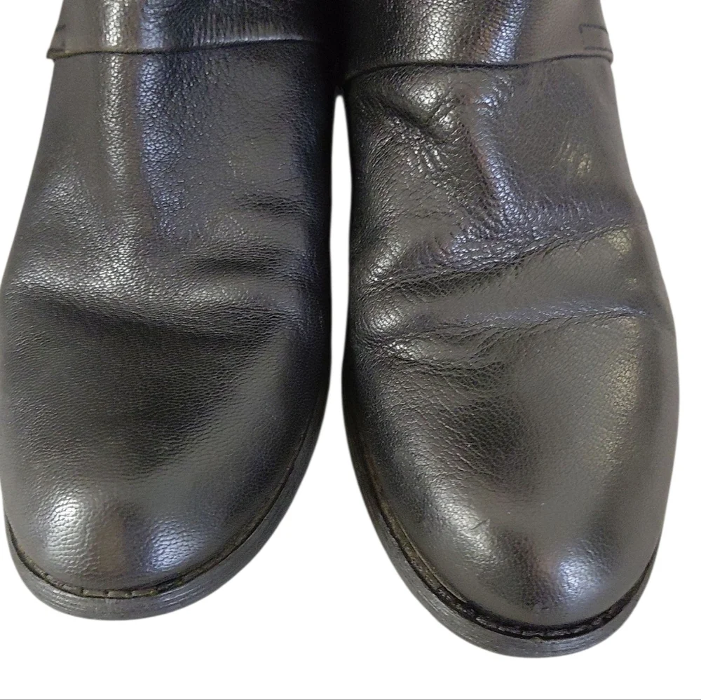 Nine West Black Over The Knee Leather Riding Boots 8 M
